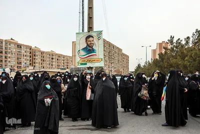 تشییع پیکر شهدای گمنام در دانشگاه آزاد تهران شمال