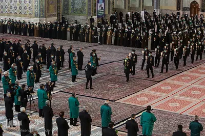 مراسم خطبه خوانی شب شهادت امام رضا(ع) در حرم رضوی‎

