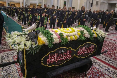 تشیع نمادین حضرت زهرا (س) در شاهچراغ(ع)