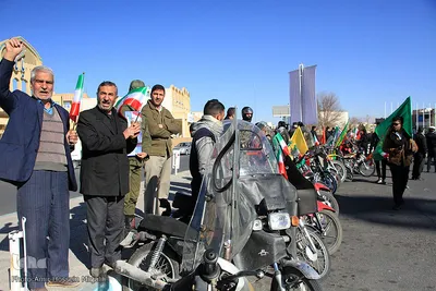 اجتماع موتورسواران یزدی در حمایت از پاسخ موشکی سپاه