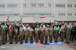 زنجیره انسانی دانش آموزان و کادر درمان تبریز در حمایت از مظلومان غزه‎