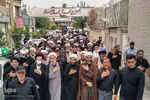 دسته عزاداری طلاب و روحانيون شیرازی در سومين روز شهادت امام حسین(ع)
