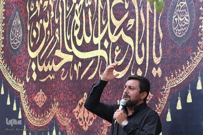 دسته عزاداری طلاب و روحانيون شیراز در سومين روز شهادت امام حسین(ع)