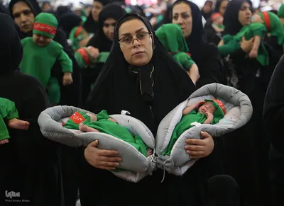 مراسم شیرخوارگان حسینی در حرم مطهر شاهچراغ(ع)
