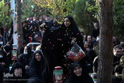 مراسم عزاداری روز هفتم محرم در قطعه 40 (سرداران بی پلاک) بهشت زهرای تهران