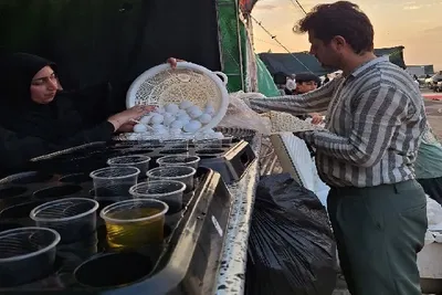 استقرار موکب‌های «اتحاد» و «امام حسن مجتبی(ع)» شهرستان بابلسر در شهر مرزی سرپل ذهاب 