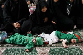 مراسم شیرخوارگان حسینی در حرم عبدالعظیم حسنی