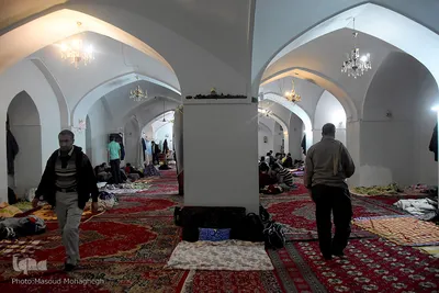 آیین معنوی اعتکاف در مسجد جامع سمنان