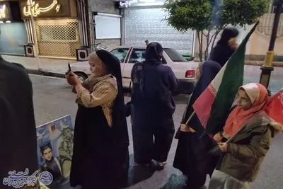 موج پنجاه و هفتمین شب اجتماع مردم  بابلسر  در  میدان شهدای بیت المقدس