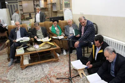 جلسه قرائت قرآن منزل استاد محمدرضا مجاهد در یزد