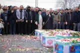 پیکر 7 شهید روستای خیزاب خمین تشییع شد