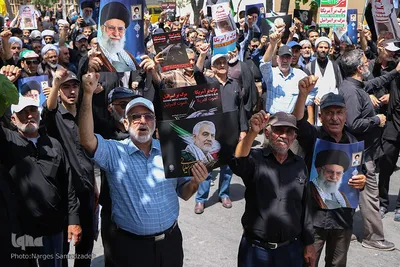 راهپیمایی نمازگزاران اصفهانی برای حمایت از مردم غزه