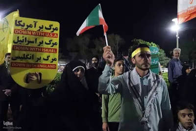 تجمع مردمی محکومیت تجاوز آمریکا به کشور در تبریز