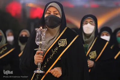 مراسم لاله گردانی شام شهادت حضرت احمد بن موسی الکاظم (ع)