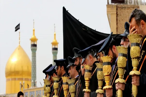 برپایی دسته عزاداری خدام حرم بانوی کرامت در روز شهادت امام رضا(ع)