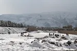 بارش اولین برف زمستانی رخت سفید بر تن ییلاقات استان یزد