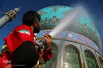 آیین شست و شوی گنبد مسجد جمکران