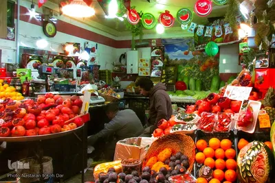 حال و هوای بازار تبریز در شب یلدا