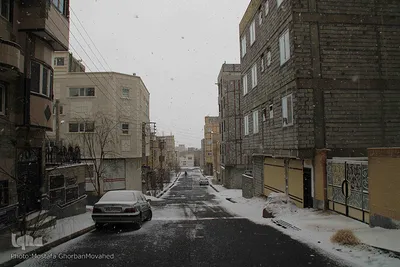 بارش برف در اولین روزهای زمستان در اهر