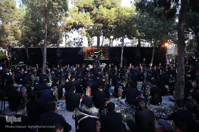 مراسم عزاداری روز هفتم محرم در قطعه 40 (سرداران بی پلاک) بهشت زهرای تهران