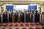 عمامه گذاری طلاب در روز میلاد امام حسین(ع)