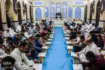 جزءخوانی قرآن در حسینیه آیت‌الله سید عدنان غُریفی خرمشهر