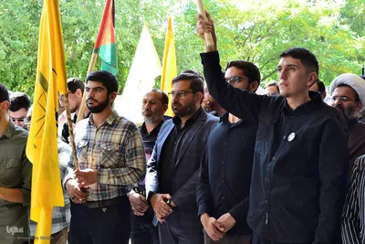 تجمع دانشگاهیان علوم پزشکی شیراز در محکومیت جنایت تروریست‌های صهیونیستی