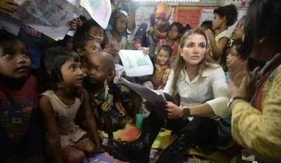 রোহিঙ্গা ক্যাম্প পরিদর্শনে গিয়ে যা বললেন জর্ডানের রানী