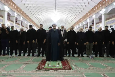 حضور رییس جمهور دکتر پزشکیان در نماز ظهر عاشورا در تبریز
