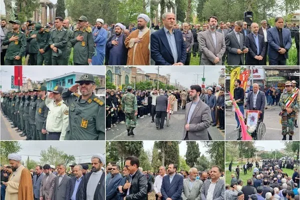 پیکر جانباز ۷۰ درصد شهید حاج مهدی تجر تشییع و خاکسپاری شد