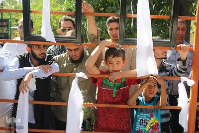 مراسم تشييع سلام اکبری از شهدای مدافع‌حرم