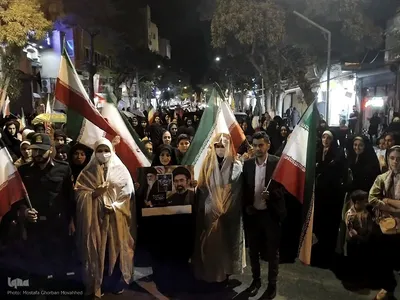 تجمع شبانه حمایت از مدافعان وطن و جشن مهر ماندگار ویژه ازدواج زوجین جانفدا در اهر