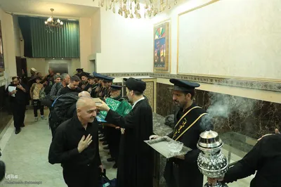 آئین بدرقه خادمان موکب امامزادگان قم مستقر در شهر مقدس سامرا
