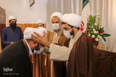 آیین عمامه گذاری طلاب حوزه علمیه منصوریه شیراز