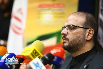 محمد باقر اعلمی، رئیس سازمان فرهنگی هنری شهرداری تهران درنشست خبری پیاده‌روی جاماندگان اربعین حسینی در تهران