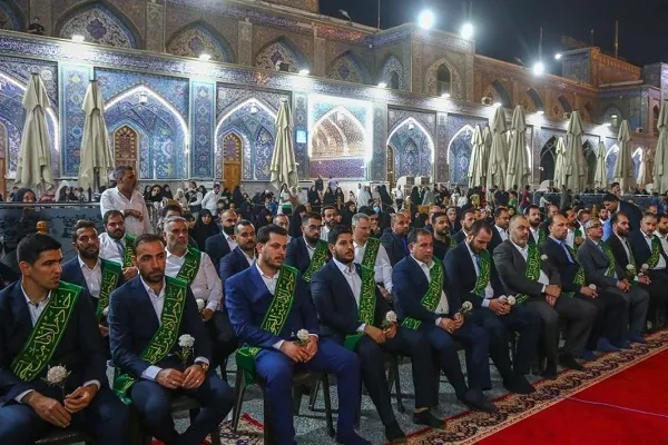Əmirəlmöminin türbəsinin heyəti İmam Kazim (ə) ziyarətgahında mövlud mərasiminə qatılıb