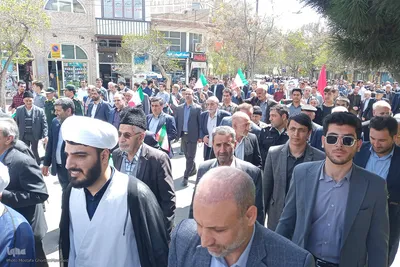 راهپیمایی حمایت از وعده صادق در اهر