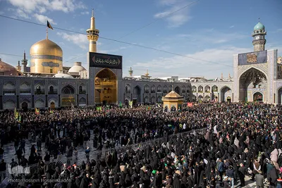 مراسم عزاداری ایام آخر ماه صفر در جوار حرم مطهر رضوی