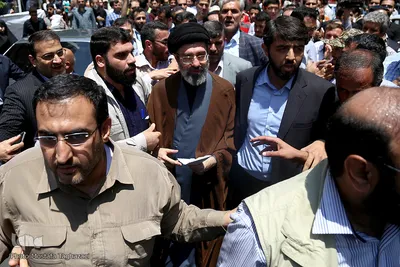 حضور حجت‌الاسلام مجتبی خامنه‌ای در راهپیمایی روز جهانی قدس در تهران