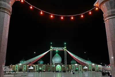 چراغانی مسجد جمکران در آستانه نیمه شعبان