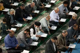 مراسم جزء خوانی قرآن کریم در مصلی امام علی(ع) حرم مطهر حضرت عبدالعظیم حسنی (ع)
