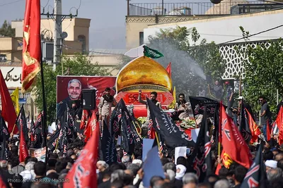 مراسم تشییع پیکر مطهر سردار شهید اسکندری در روز عاشورای حسینی‎‎