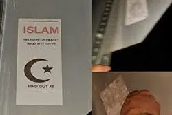 Autocollants anti-islam à Edmonton au Canada