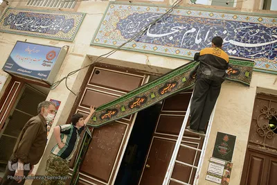 اهواز در هوای غبارگرفته سیاه پوش محرم شد