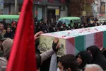 تشییع پیکر مطهر دو شهید گمنام در ملایر