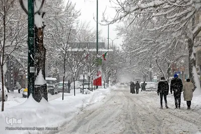 بارش سنگین برف در همدان‎‎