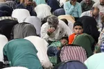 استقبال از پیکرهای شهیدان «قاسم بلند» و  «عبدالرضا حمودی»