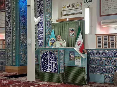 حضور سبزپوشان انتظامی در نماز جمعه اهر و گرامیداشت هفته انتظامی