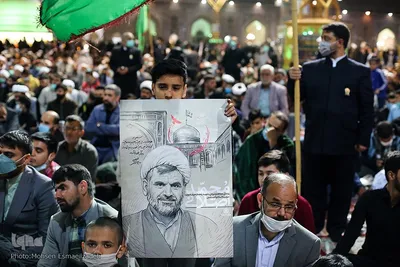 وداع با پیکر روحانی شهید اصلانی در حرم مطهر رضوی
