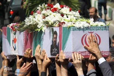 مراسم تشییع پیکر مطهر شهید محمد عبدوس از شهدای اقتدار دفاعی
